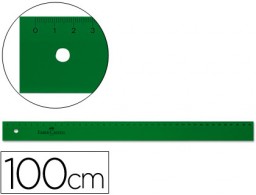 Regla Faber Castell plástico verde 100cm.